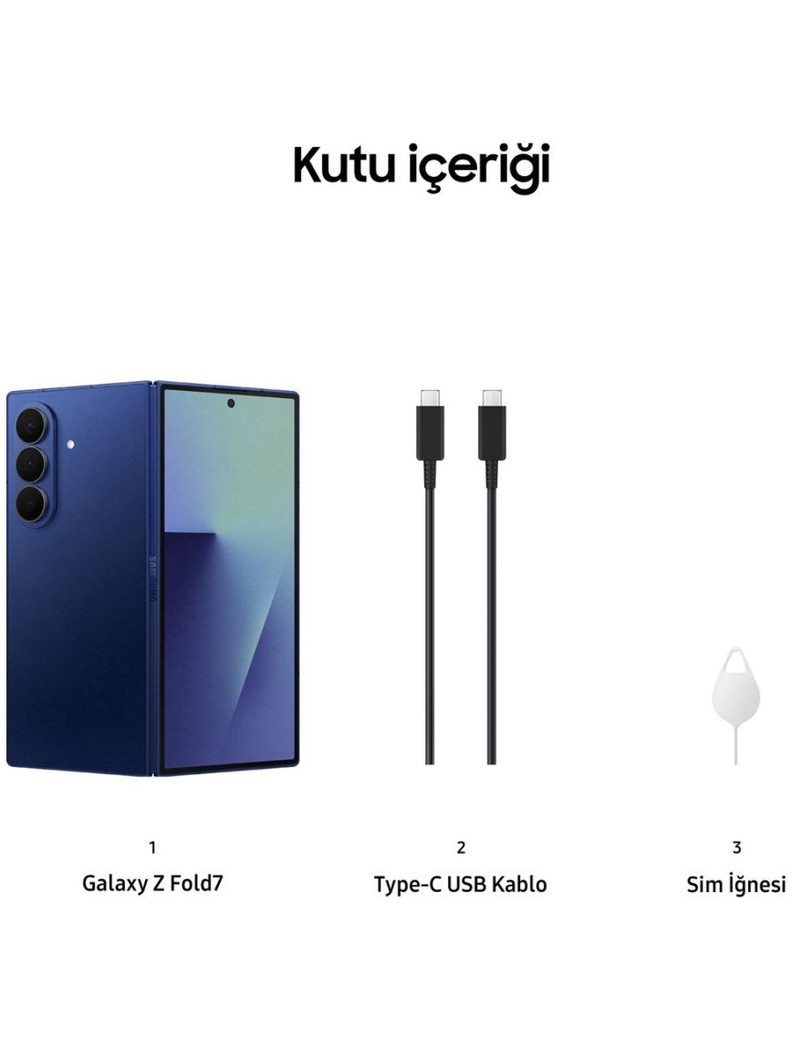 Samsung Galaxy Z Fold7 1 Tb 16 GB Ram (Samsung Türkiye Garantili) Gölge Mavisi Samsung Galaxy Z Fold7 1 Tb 16 GB Ram (Samsung Türkiye Garantili) Gölge Mavisi